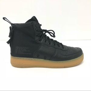Nike men’s SF AF1 mid black gum bottom 917752-003